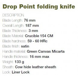 Fantoni - Bob Loveless design drop point folding knife