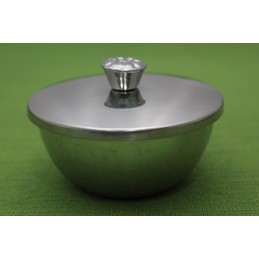 Ciotola da Barba Inox con Coperchio