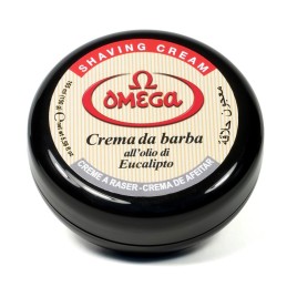 Omega shaving cream in bowl