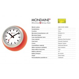 Orologio Mondaine - Globe Arancione