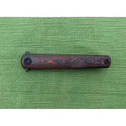Coltello chiudibile MKM Flame Red Lava Fibra di Carbonio