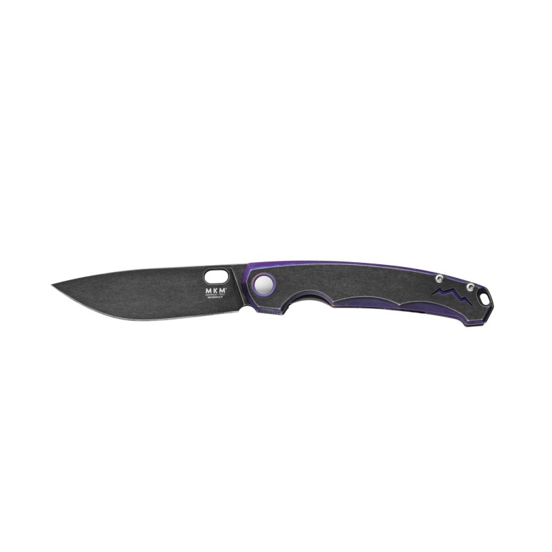 Coltello pieghevole MKM Eclipse Magnacut Dark Stonewash e Titanio Viola Coltello pieghevole MKM Eclipse Magnacut Dark Stonewash e Titanio Viola